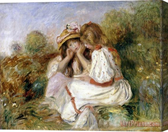 Pierre Auguste Renoir Deux Fillettes Stretched Canvas Print / Canvas Art