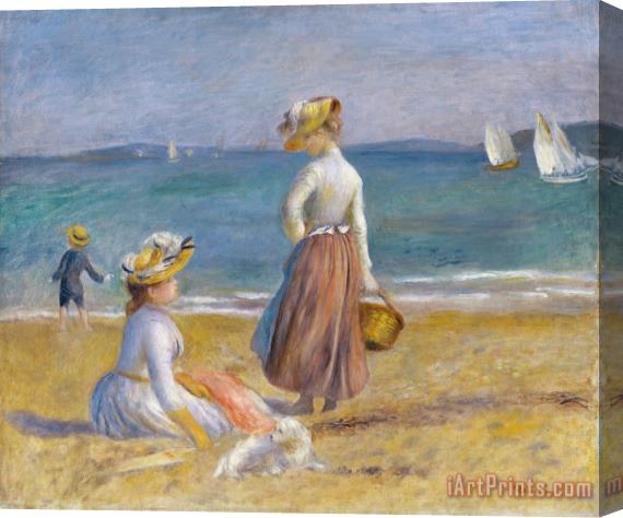 Pierre Auguste Renoir Figures on The Beach Stretched Canvas Painting / Canvas Art