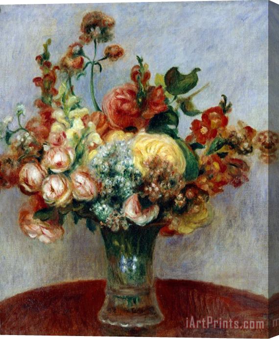 Pierre Auguste Renoir Flowers In A Vase Stretched Canvas Print / Canvas Art