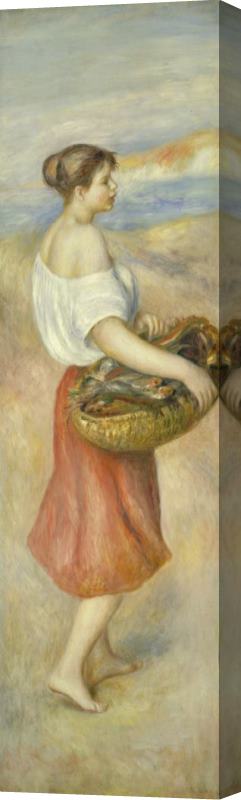 Pierre Auguste Renoir Girl with a Basket of Fish (la Marchande De Poissons) Stretched Canvas Painting / Canvas Art