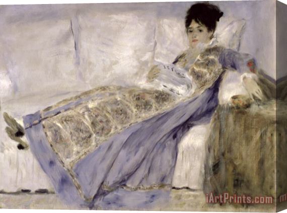 Pierre Auguste Renoir Madame Monet on a Sofa Stretched Canvas Print / Canvas Art