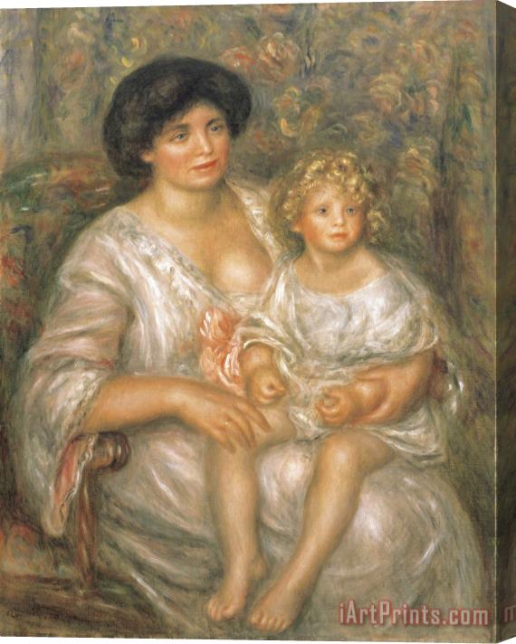 Pierre Auguste Renoir Mother And Child (madame Thurneyssen And Her Daughter) Stretched Canvas Print / Canvas Art
