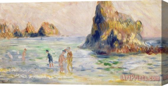 Pierre Auguste Renoir Moulin Huet Bay Guernsey Stretched Canvas Print / Canvas Art