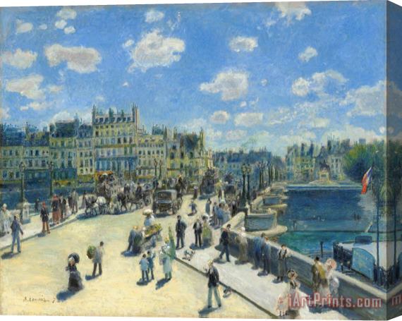 Pierre Auguste Renoir Pont Neuf, Paris Stretched Canvas Print / Canvas Art