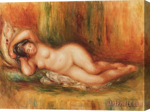Pierre Auguste Renoir Reclining bather Stretched Canvas Painting / Canvas Art