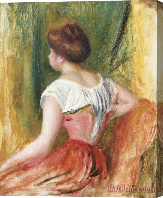 Pierre Auguste Renoir Seated Young Woman Stretched Canvas Painting / Canvas Art