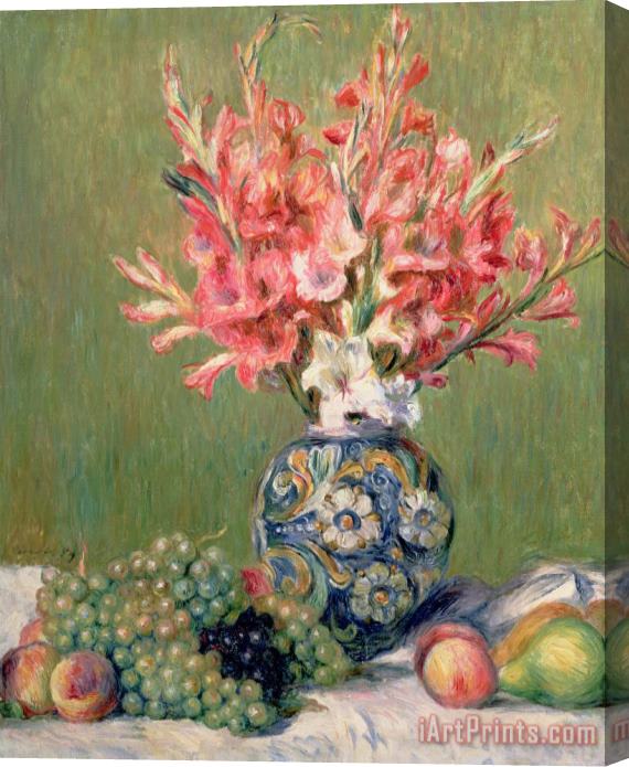 Pierre Auguste Renoir Still life of Fruits and Flowers Stretched Canvas Print / Canvas Art