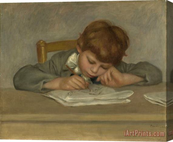 Pierre Auguste Renoir The Artist's Son, Jean Drawing (jean Renoir Dessinart) Stretched Canvas Print / Canvas Art