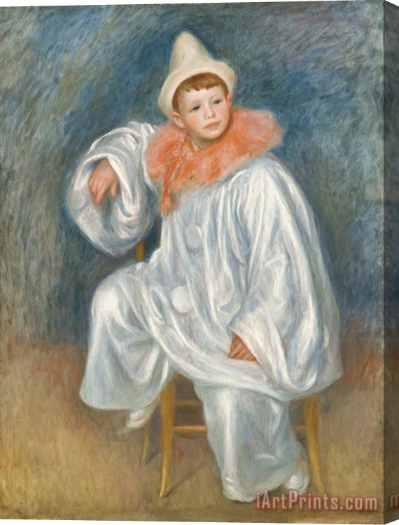 Pierre Auguste Renoir The White Pierrot Stretched Canvas Painting / Canvas Art