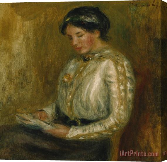 Pierre Auguste Renoir Woman Reading Stretched Canvas Painting / Canvas Art