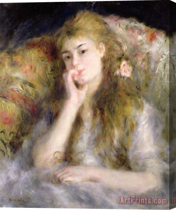 Pierre Auguste Renoir Young Woman Seated Stretched Canvas Painting / Canvas Art