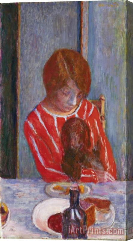 Pierre Bonnard Woman with Dog Stretched Canvas Print / Canvas Art