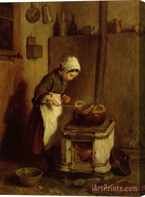 Pierre Edouard Frere The Little Housekeeper Stretched Canvas Print / Canvas Art