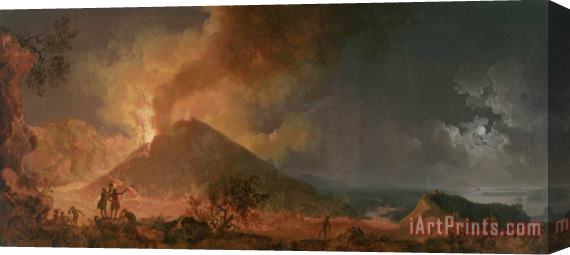 Pierre-Jacques Volaire The Eruption of Vesuvius Stretched Canvas Painting / Canvas Art