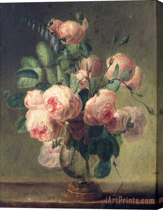 Pierre Joseph Redoute Vase of Flowers Stretched Canvas Print / Canvas Art