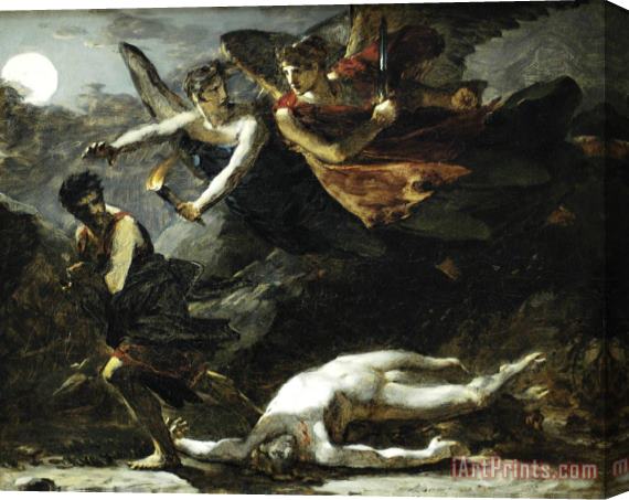 Pierre Paul Prudhon Study for "justice And Divine Vengeance Pursuing Crime" Stretched Canvas Print / Canvas Art
