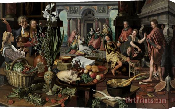 Pieter Aertsen Christ in The House of Martha And Mary Stretched Canvas Painting / Canvas Art