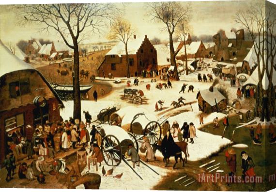 Pieter the Elder Bruegel Census at Bethlehem Stretched Canvas Painting / Canvas Art