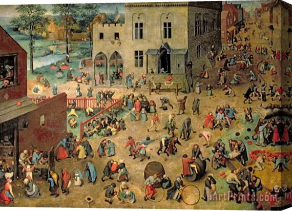 Pieter the Elder Bruegel Children's Games Stretched Canvas Painting / Canvas Art
