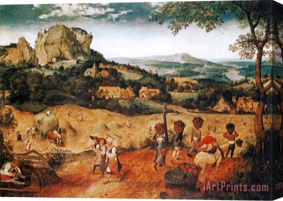 Pieter the Elder Bruegel Die Heuernte Stretched Canvas Print / Canvas Art