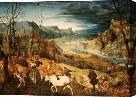 Pieter the Elder Bruegel La Rentree Des Troupeaux Pieter Brueghel L'ancien Stretched Canvas Print / Canvas Art