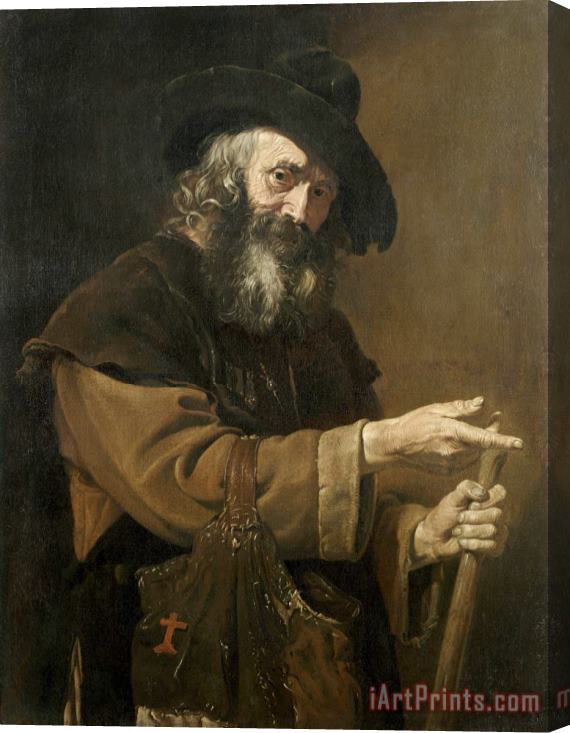 Pietro Bellotti Old Pilgrim Stretched Canvas Painting / Canvas Art