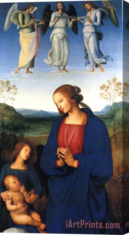 Pietro Perugino Virgin And Child with Angels Stretched Canvas Painting / Canvas Art