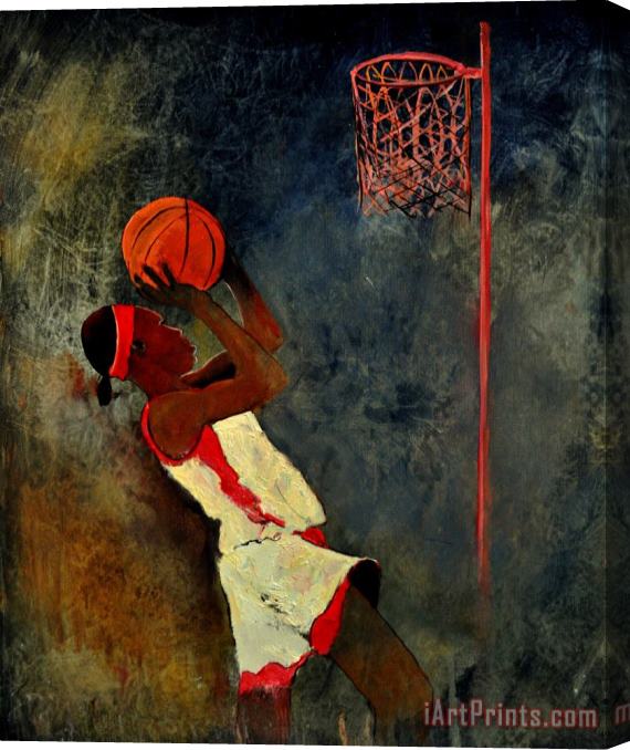 Pol Ledent Basketball Player Stretched Canvas Painting / Canvas Art