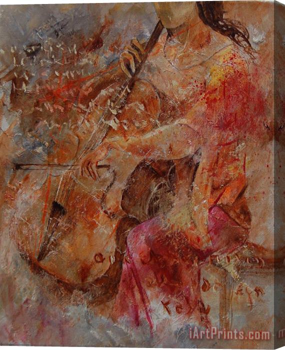 Pol Ledent Cello Player Stretched Canvas Print / Canvas Art