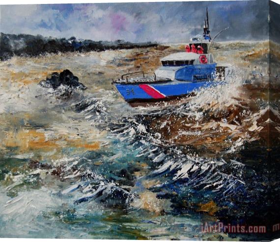 Pol Ledent Coastguards Stretched Canvas Print / Canvas Art