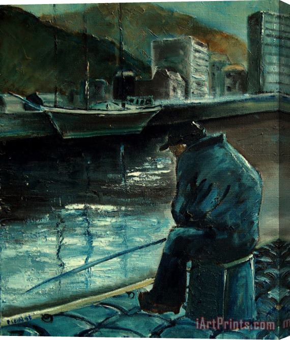 Pol Ledent Fisherman's Patience Stretched Canvas Print / Canvas Art