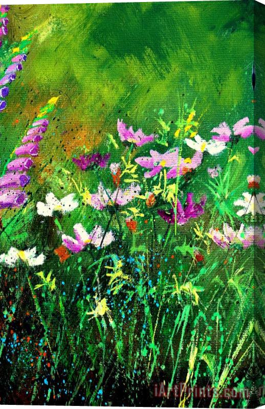 Pol Ledent Garden Flowers Stretched Canvas Painting / Canvas Art