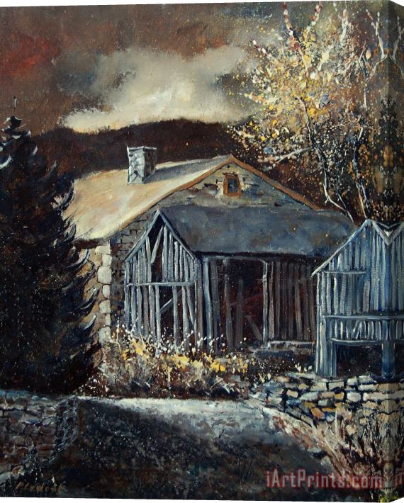 Pol Ledent Old Barns Stretched Canvas Painting / Canvas Art