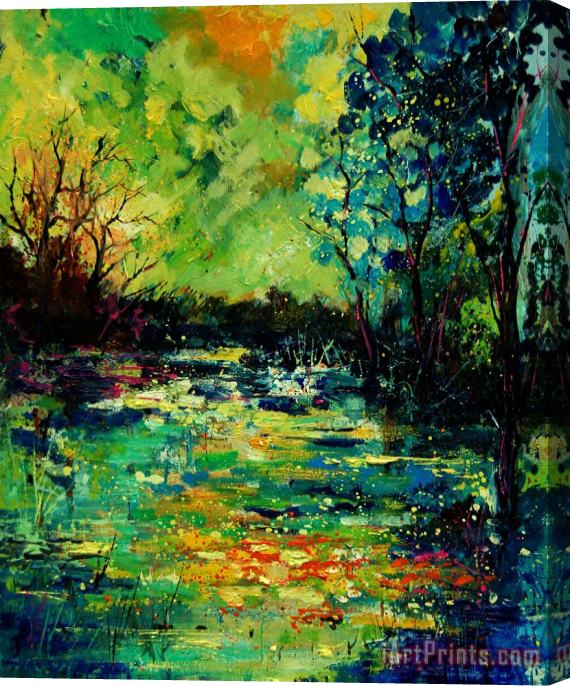 Pol Ledent Pond 560120 Stretched Canvas Print / Canvas Art