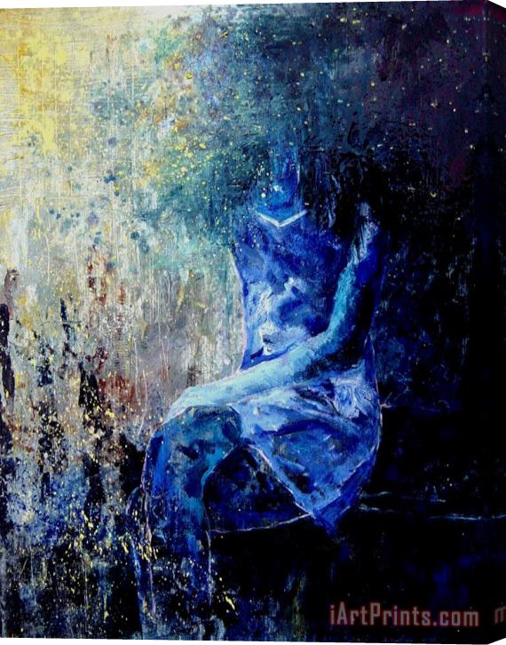Pol Ledent Sitting Young Girl Stretched Canvas Painting / Canvas Art