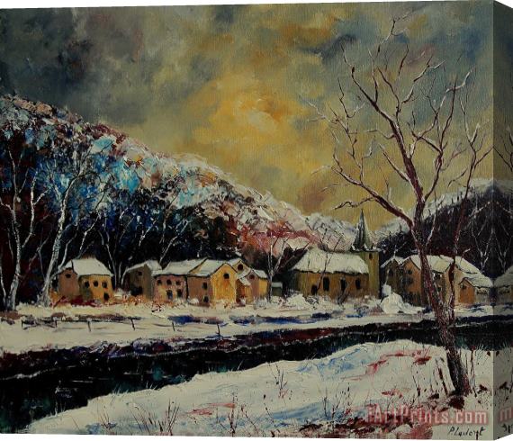 Pol Ledent Snow in Bohan Stretched Canvas Print / Canvas Art