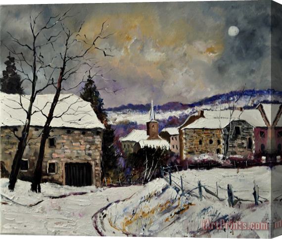 Pol Ledent Snow in Gendron Stretched Canvas Painting / Canvas Art