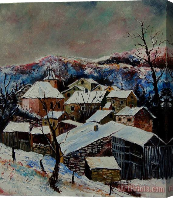 Pol Ledent Snow in Laforet 78 Stretched Canvas Print / Canvas Art