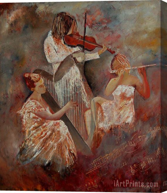 Pol Ledent Three musicians Stretched Canvas Painting / Canvas Art
