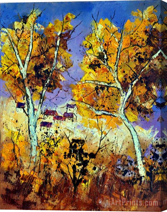 Pol Ledent Two trees in Fall Stretched Canvas Painting / Canvas Art