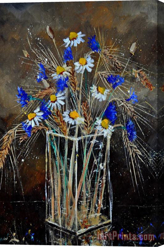 Pol Ledent Wild flowers bunch Stretched Canvas Painting / Canvas Art