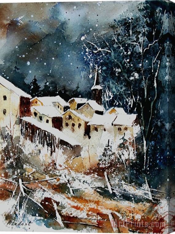 Pol Ledent Winter In Vivy Stretched Canvas Print / Canvas Art