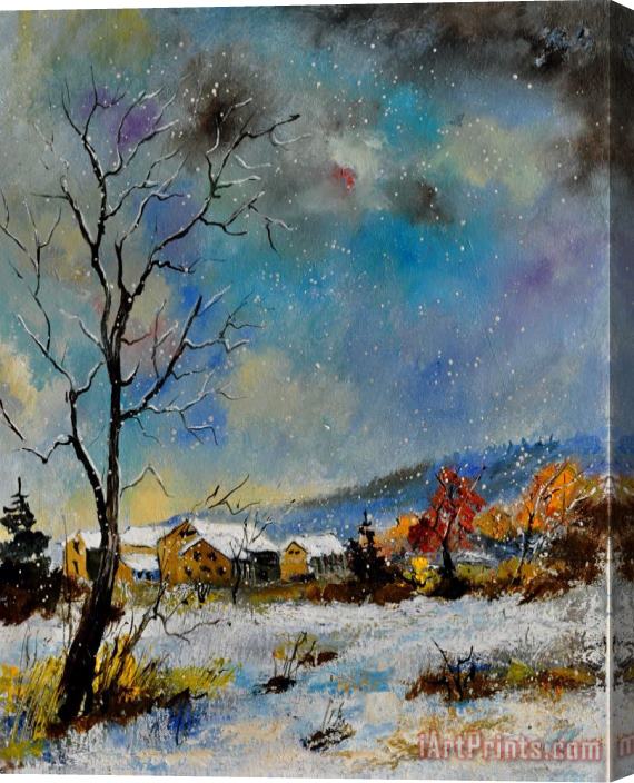 Pol Ledent Winter scene Stretched Canvas Print / Canvas Art