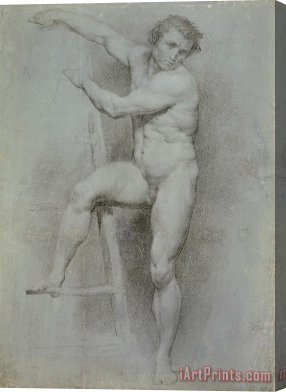 Pompeo Batoni Male Nude Leaning on a Ladder Stretched Canvas Painting / Canvas Art