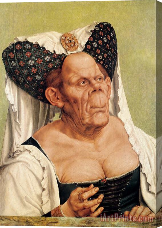 Quentin Massys A Grotesque Old Woman Stretched Canvas Print / Canvas Art