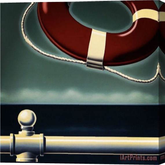 R. Kenton Nelson Red Life Preserver I Stretched Canvas Painting / Canvas Art