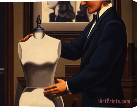 R. Kenton Nelson Rehearsal for a Date with Mary Parker Stretched Canvas Painting / Canvas Art