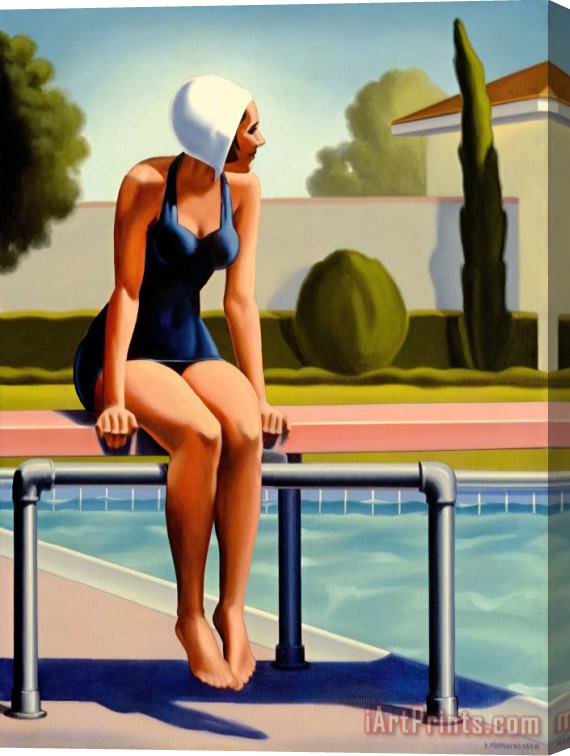 R. Kenton Nelson Swim Party #1 Stretched Canvas Painting / Canvas Art