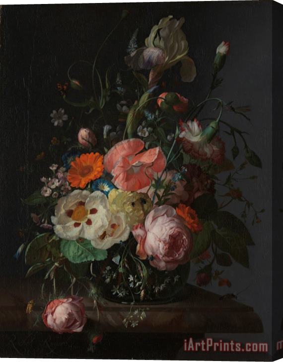 Rachel Ruysch Still Life with Flowers on a Marble Tabletop Stretched Canvas Painting / Canvas Art