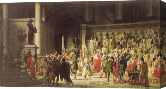 Raffaele Giannetti The Last Senate of Julius Caesar Stretched Canvas Painting / Canvas Art